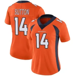 Women's Courtland Sutton Denver Broncos No.14 Limited Team Color Vapor Untouchable Jersey - Orange