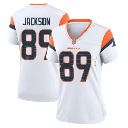 Women's Courtney Jackson Denver Broncos No.89 Game 2nd Jersey - White