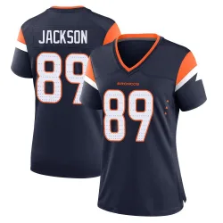 Women's Courtney Jackson Denver Broncos No.89 Game Alternate Jersey - Navy