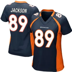 Women's Courtney Jackson Denver Broncos No.89 Game Alternate Jersey - Navy Blue