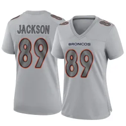 Women's Courtney Jackson Denver Broncos No.89 Game Atmosphere Fashion Jersey - Gray