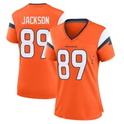 Women's Courtney Jackson Denver Broncos No.89 Game Jersey - Orange