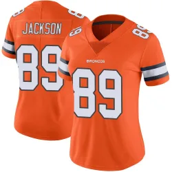 Women's Courtney Jackson Denver Broncos No.89 Limited Color Rush Vapor Untouchable Jersey - Orange