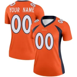 Women's Custom Denver Broncos No.00 Legend Jersey - Orange