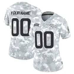 Women's Custom Denver Broncos No.00 Limited 2024 Salute to Service Jersey - Arctic Camo