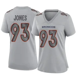 Women's D.J. Jones Denver Broncos No.93 Game Atmosphere Fashion Jersey - Gray