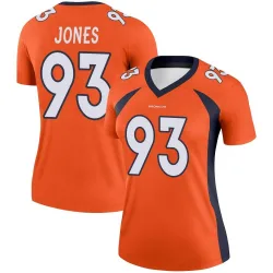 Women's D.J. Jones Denver Broncos No.93 Legend Jersey - Orange