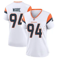 Women's DeMarcus Ware Denver Broncos No.94 Game 2nd Jersey - White