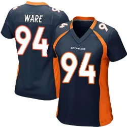 Women's DeMarcus Ware Denver Broncos No.94 Game Alternate Jersey - Navy Blue