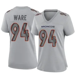 Women's DeMarcus Ware Denver Broncos No.94 Game Atmosphere Fashion Jersey - Gray