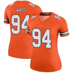 Women's DeMarcus Ware Denver Broncos No.94 Legend Color Rush Jersey - Orange