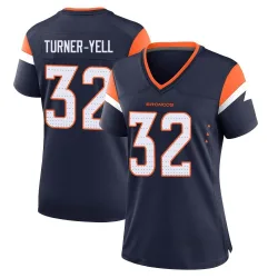 Women's Delarrin Turner-Yell Denver Broncos No.32 Game Alternate Jersey - Navy
