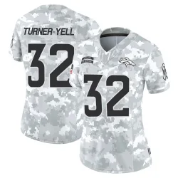Women's Delarrin Turner-Yell Denver Broncos No.32 Limited 2024 Salute to Service Jersey - Arctic Camo