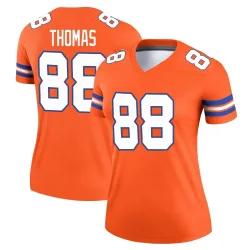 Women's Demaryius Thomas Denver Broncos No.88 Legend Alternate Mile High Collection 1977 Throwback Jersey - Orange