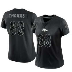 Women's Demaryius Thomas Denver Broncos No.88 Limited Reflective Jersey - Black