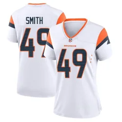 Women's Dennis Smith Denver Broncos No.49 Game 2nd Jersey - White