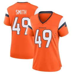 Women's Dennis Smith Denver Broncos No.49 Game Jersey - Orange