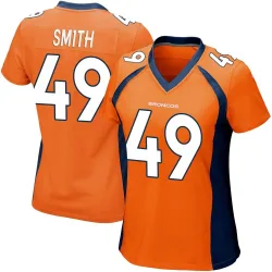 Women's Dennis Smith Denver Broncos No.49 Game Team Color Jersey - Orange