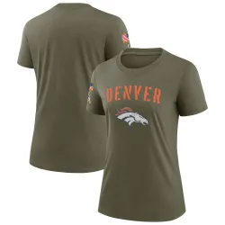 Women's Denver Broncos No. Legend 2022 Salute To Service T-Shirt - Olive