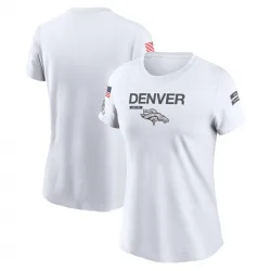 Women's Denver Broncos No. Legend 2024 Salute To Service Performance T-Shirt - White