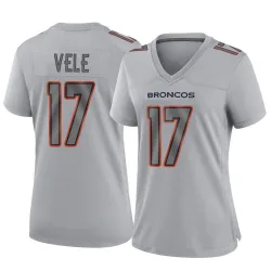 Women's Devaughn Vele Denver Broncos No.17 Game Atmosphere Fashion Jersey - Gray