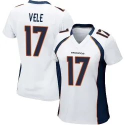 Women's Devaughn Vele Denver Broncos No.17 Game Jersey - White