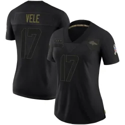 Women's Devaughn Vele Denver Broncos No.17 Limited 2020 Salute To Service Jersey - Black