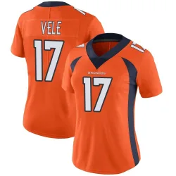 Women's Devaughn Vele Denver Broncos No.17 Limited Team Color Vapor Untouchable Jersey - Orange
