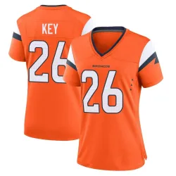 Women's Devon Key Denver Broncos No.26 Game Jersey - Orange