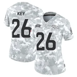 Women's Devon Key Denver Broncos No.26 Limited 2024 Salute to Service Jersey - Arctic Camo
