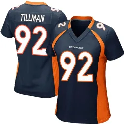 Women's Dondrea Tillman Denver Broncos No.92 Game Alternate Jersey - Navy Blue