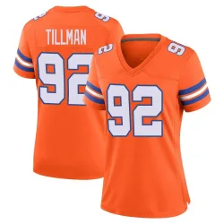 Women's Dondrea Tillman Denver Broncos No.92 Game Alternate Mile High Collection 1977 Throwback Jersey - Orange