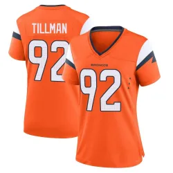 Women's Dondrea Tillman Denver Broncos No.92 Game Jersey - Orange