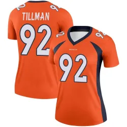 Women's Dondrea Tillman Denver Broncos No.92 Legend Jersey - Orange