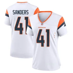 Women's Drew Sanders Denver Broncos No.41 Game 2nd Jersey - White