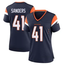 Women's Drew Sanders Denver Broncos No.41 Game Alternate Jersey - Navy