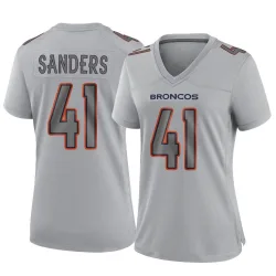 Women's Drew Sanders Denver Broncos No.41 Game Atmosphere Fashion Jersey - Gray