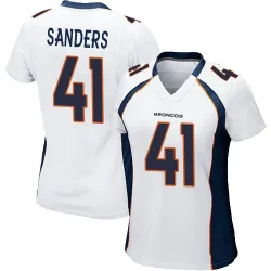 Women's Drew Sanders Denver Broncos No.41 Game Jersey - White
