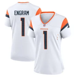 Women's Evan Engram Denver Broncos No.1 Game 2nd Jersey - White
