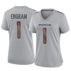 Women's Evan Engram Denver Broncos No.1 Game Atmosphere Fashion Jersey - Gray
