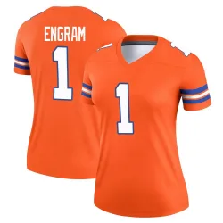 Women's Evan Engram Denver Broncos No.1 Legend Alternate Mile High Collection 1977 Throwback Jersey - Orange