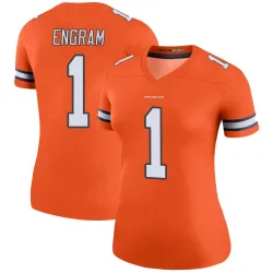 Women's Evan Engram Denver Broncos No.1 Legend Color Rush Jersey - Orange