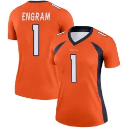 Women's Evan Engram Denver Broncos No.1 Legend Jersey - Orange