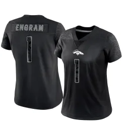 Women's Evan Engram Denver Broncos No.1 Limited Reflective Jersey - Black