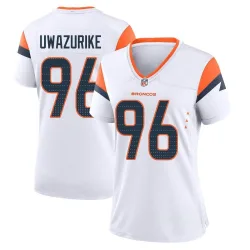 Women's Eyioma Uwazurike Denver Broncos No.96 Game 2nd Jersey - White