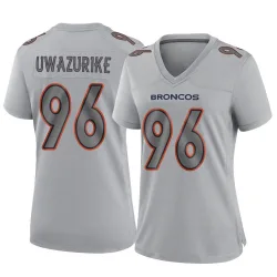 Women's Eyioma Uwazurike Denver Broncos No.96 Game Atmosphere Fashion Jersey - Gray