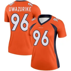 Women's Eyioma Uwazurike Denver Broncos No.96 Legend Jersey - Orange