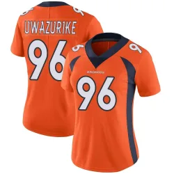 Women's Eyioma Uwazurike Denver Broncos No.96 Limited Team Color Vapor Untouchable Jersey - Orange