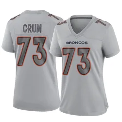 Women's Frank Crum Denver Broncos No.73 Game Atmosphere Fashion Jersey - Gray