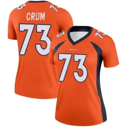 Women's Frank Crum Denver Broncos No.73 Legend Jersey - Orange